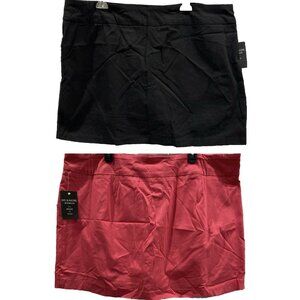Zac & Rachel Skort Lot Womens 2X Plus Pink Black Casual Preppy Sporty Athleisure